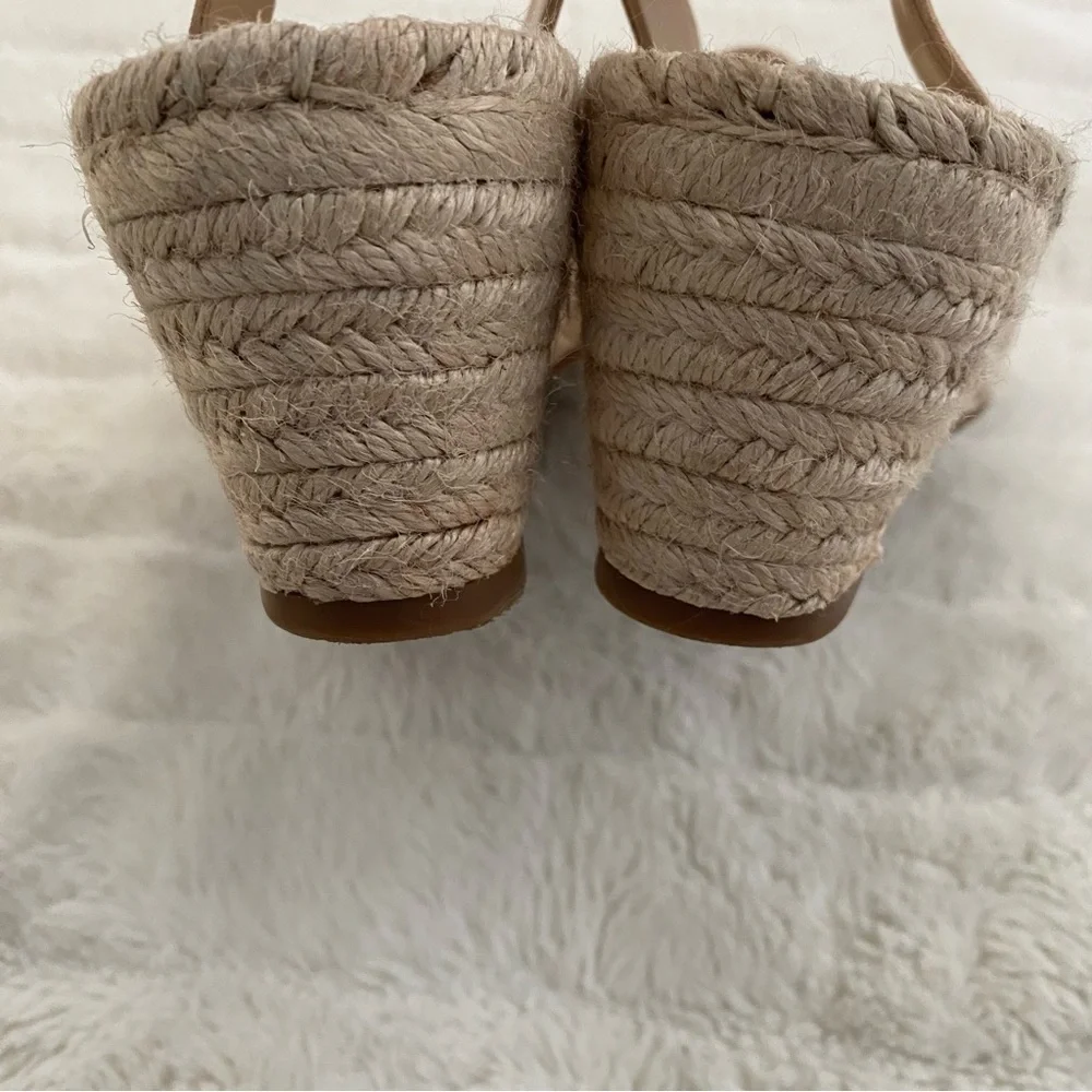 Vince Camuto Rose Gold Espadrilles Wedge Sandals Size 9.5